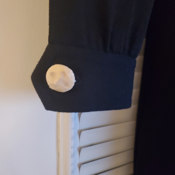 Talbots Merino Wool Long Sweater Coat Black New Tags Front Pockets Fully Lined - Picture 6 of 10